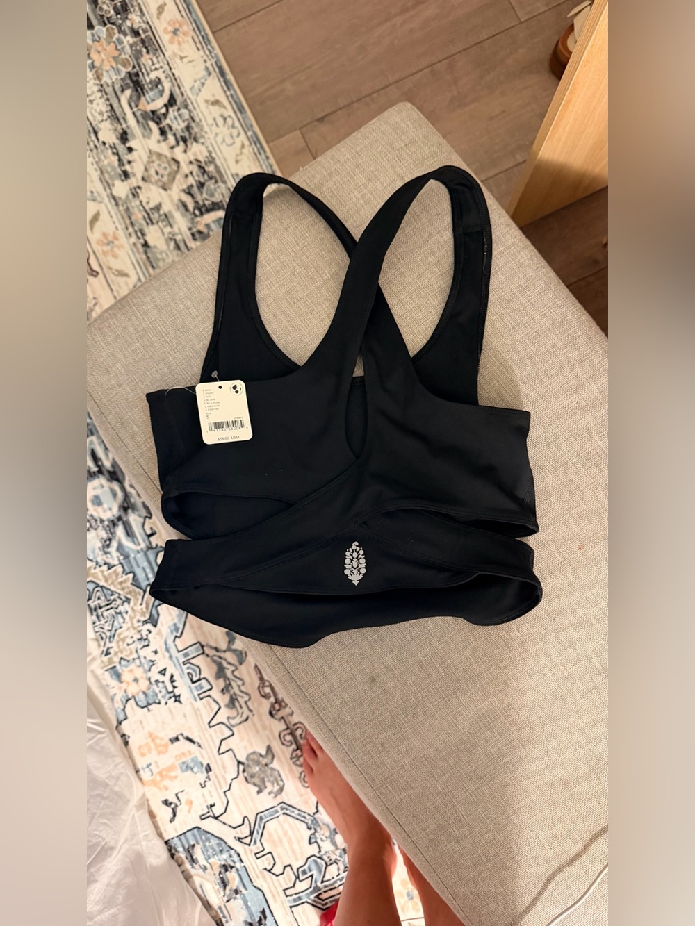 FP Movement by Free People Black Crisscross-Back Sports Bra